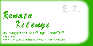 renato kilenyi business card